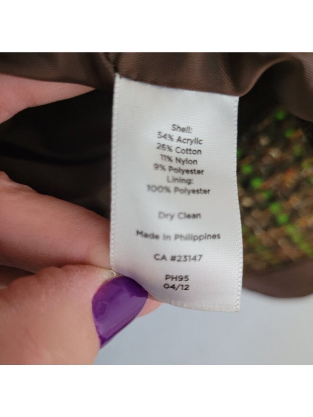 Talbots Tweed Blazer Old Money Jacket Womens Sz 8 Velvet Autumn Capsule Workwear - Picture 9 of 9